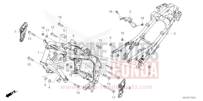 CARROSSERIE DE CHASSIS de Hornet 500 GRAND PRIX RED (R380) de 2024